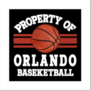 Proud Name Orlando Graphic Property Vintage Basketball Posters and Art